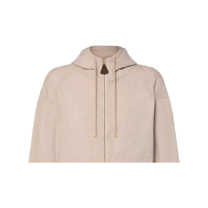 LOUIS VUITTON Cashmere Zip Up Hoodie-5