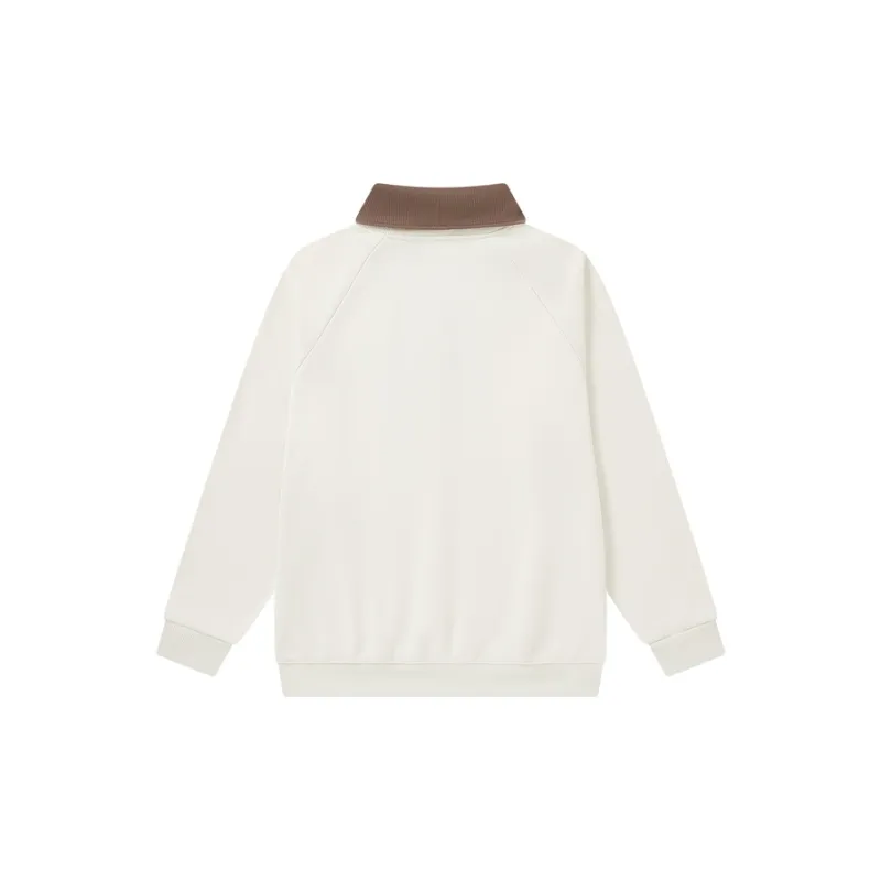 PEAK Sweatshirt Women's White Beige Yellow-1
