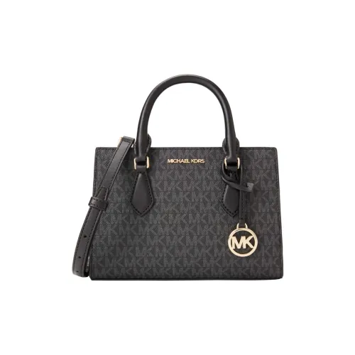 MICHAEL KORS Monogram Artificial Leather tote BAOBAO Handbag Small Size Women's Black