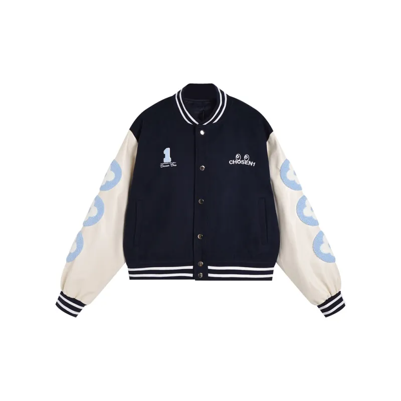 CHOSEN1 CH Small Flower Baseball Jacket Unisex-15