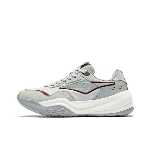 Erke Anti Slip Wear Resistant Low Top Casual Shoes Men's Mist Gray Light Gray