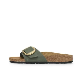 Birkenstock Madrid Big Buckle EVA Abrasion-Resistant Slide Slippers Women's Olive Green Regular