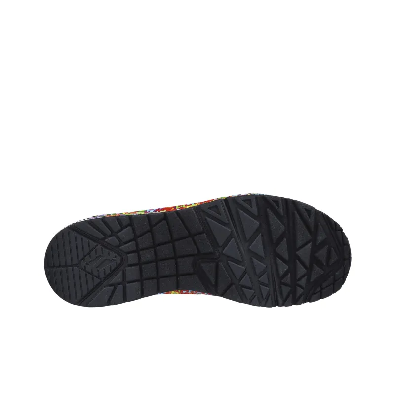 Jen Stark x Skechers Uno Anti-Slip Wear-Resistant Low-Top Casual Shoes Women's Black/Red Green/Yellow-3