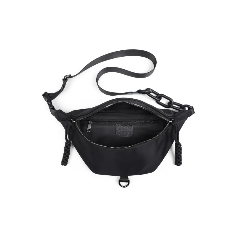 PT'SON Fabric Shoulder Bag, Crossbody Bag Regular Unisex Black-5