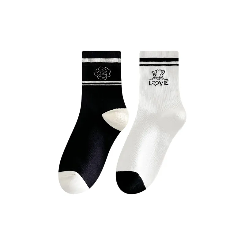 Lan Miao Mid Calf Socks Women's 7 Pack-12