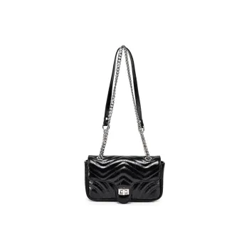 AQUASCUTUM Top Grain Cow Leather Crossbody Bag, Shoulder Bag Regular Women's Black