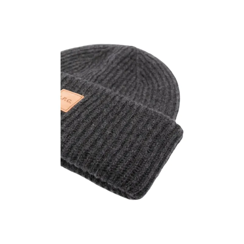 A.P.C . Michelle Logo patch Beanie-2