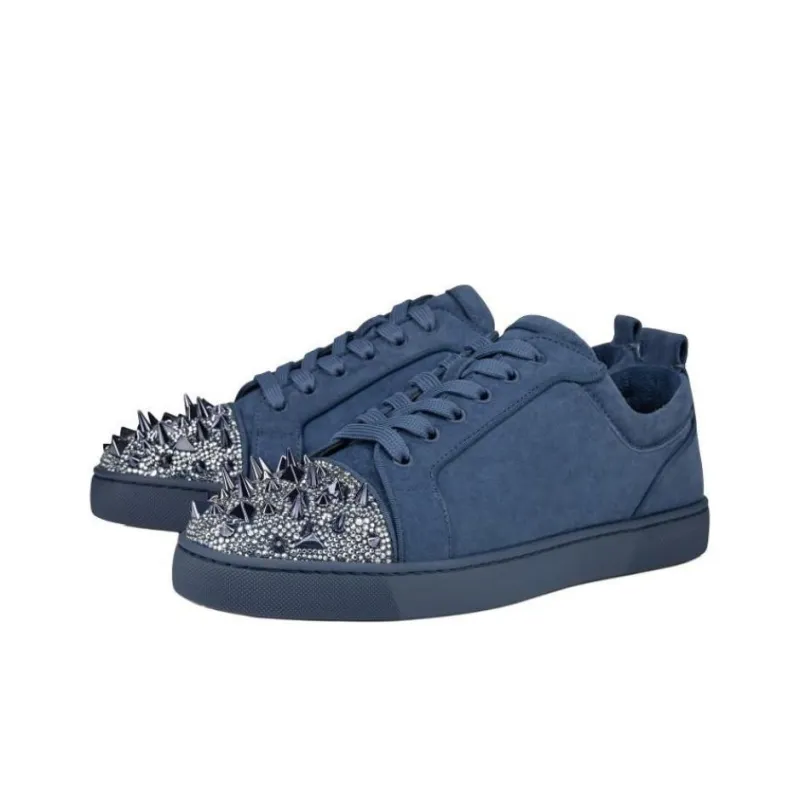 CL Louis Junior P Pik Strass Low Top Skateboard Shoes Men's Blue-2