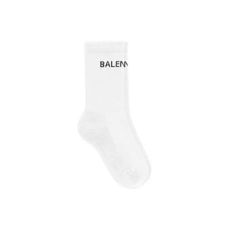 Balenciaga Mid Calf Socks Women's 1 Pack White-1