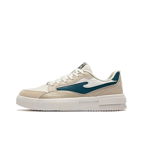 Erke Crane Wings Anti Slip Wear Resistant Low Top Skateboard Shoes Men's Light Linen Sage Gray
