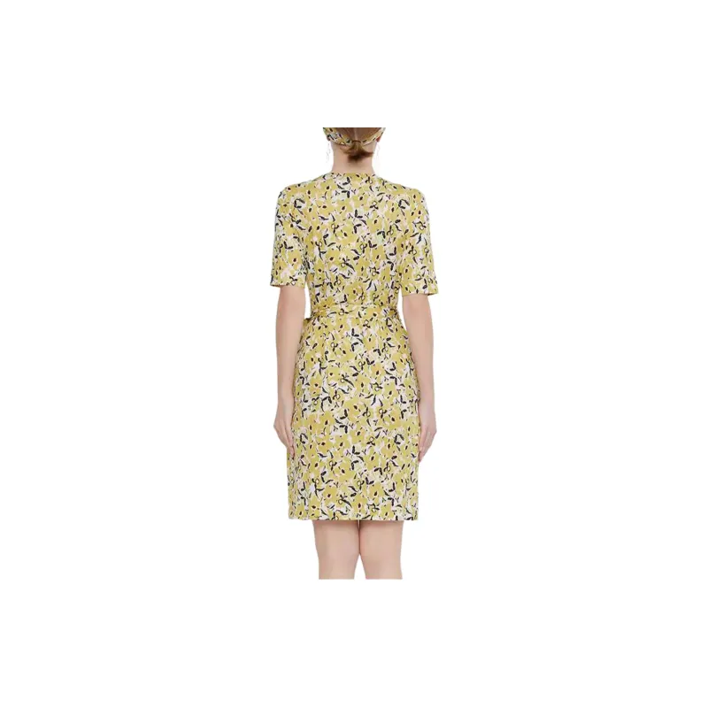 BESIONIA SS21 Short-Sleeved Dresses Women's Yellow Pattern-2
