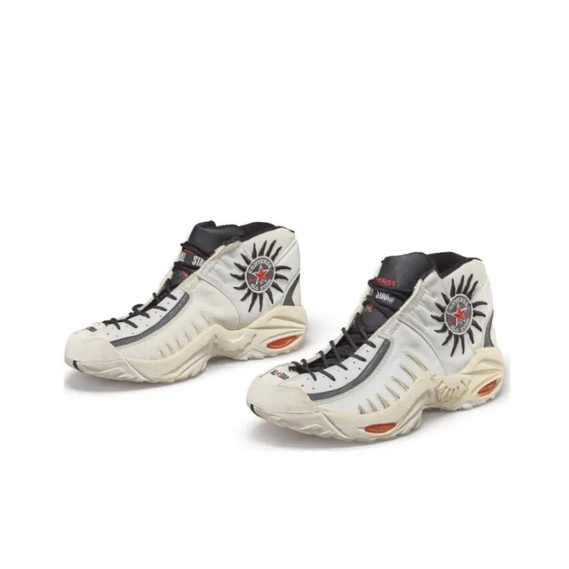 Converse All Star Anti Slip Wear Resistant High Top Basketball Shoes Unisex White-2