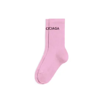 Balenciaga SS23 Mid Calf Socks Regular Fit Women's 1 Pack Pink