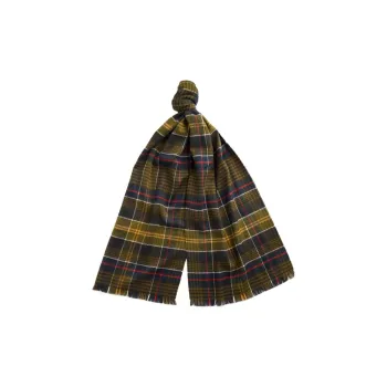 BARBOUR Wool Knit Scarves Men's Green