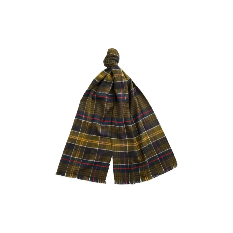 BARBOUR Wool Knit Scarves Men's Green-0