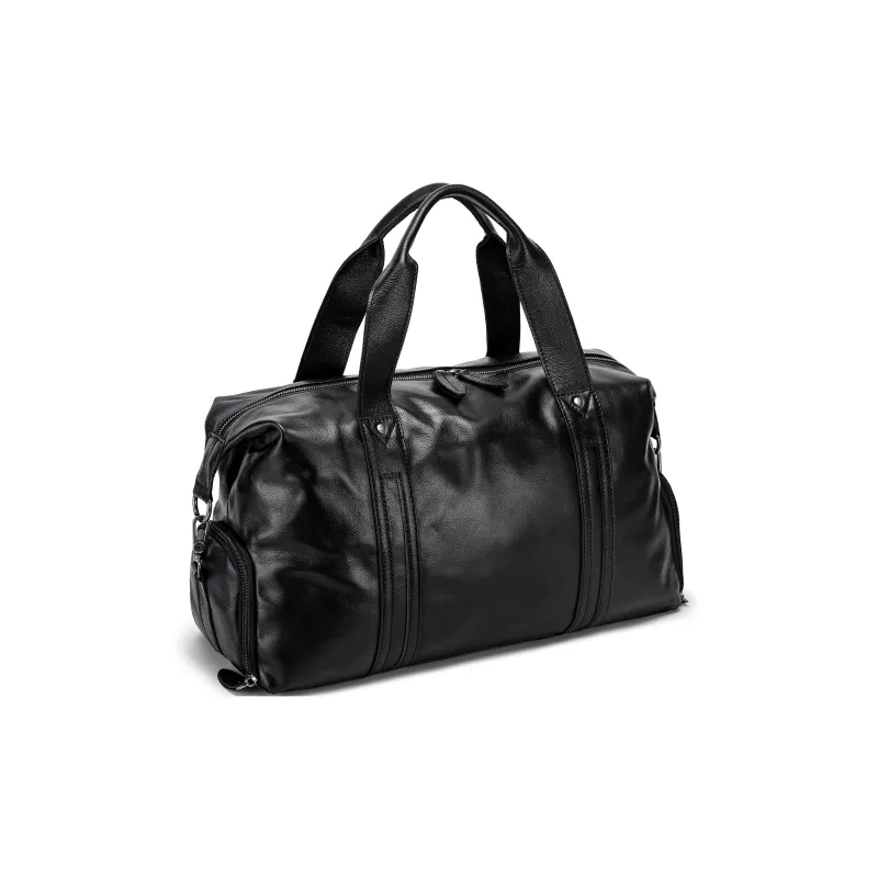 Ace Paul Top Grain Cow Leather One Shoulder Handbags Regular Unisex Black-5