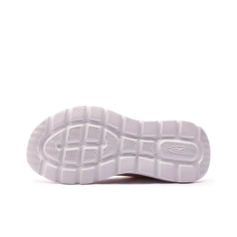 DEERWAY Breathable Lightweight Height Increasing Low Top Running Shoes Women's White Pink-5