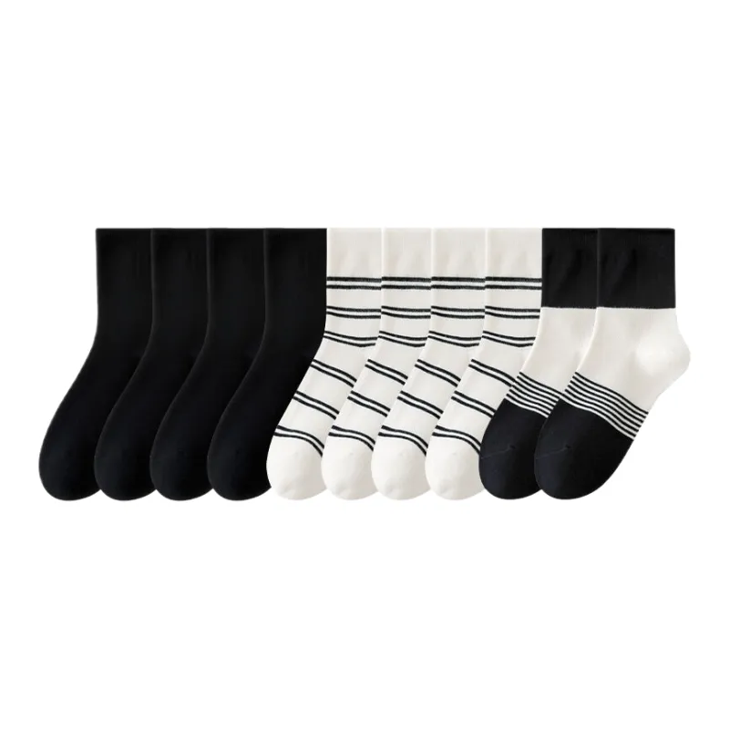 Lan Miao Mid Calf Socks Women's 10 Pack-3