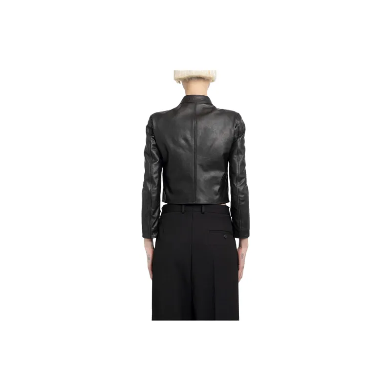 Balenciaga Leather Jacket Black-3