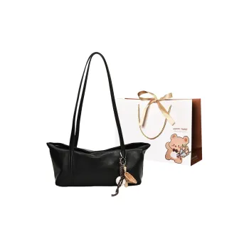 ERANGBEAR PU Shoulder Bag Regular Women's Black Red Coffee Brown