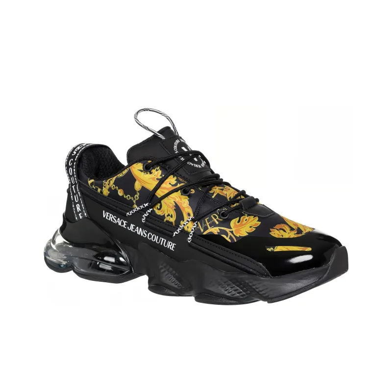 VERSACE JEANS Couture Chain Couture-print Panelled Sneakers-1