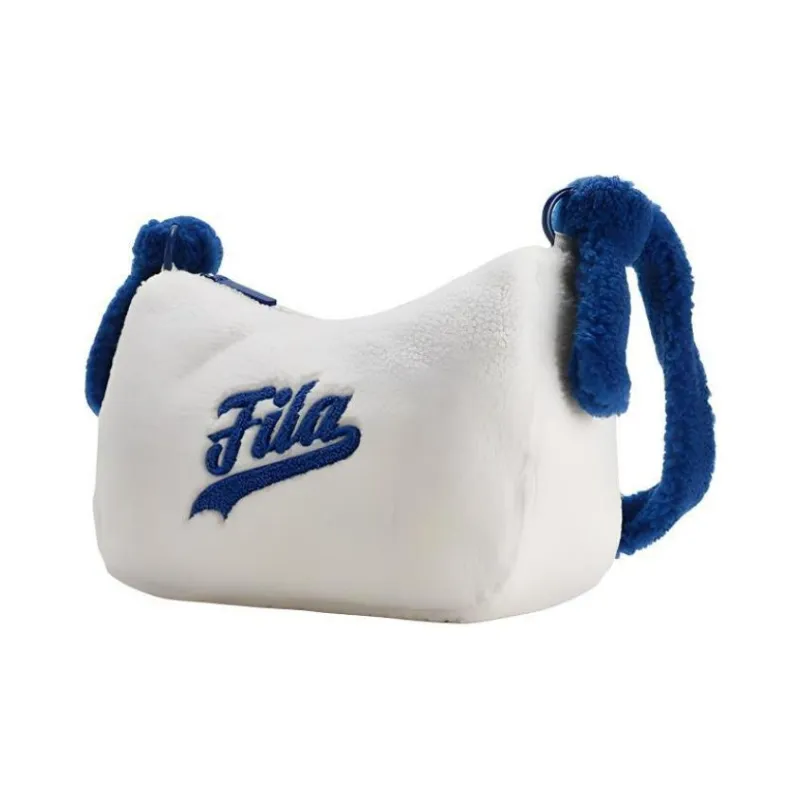 FILA FUSION Fabric Shoulder Bag, Crossbody Bag Regular Women's Light Beige White-2