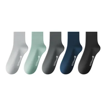 H YXIANG Mid Calf Socks Men's 5 Pack