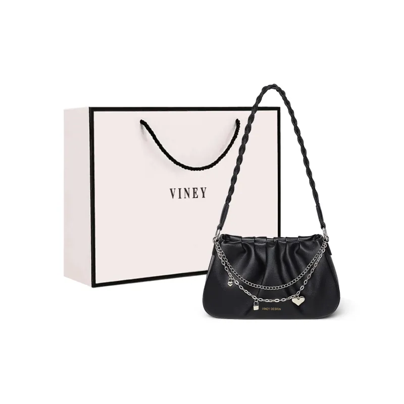 VINEY Cow Leather Shoulder Bag, Crossbody Bag, Crescent Bag Regular Women's Ecru-6