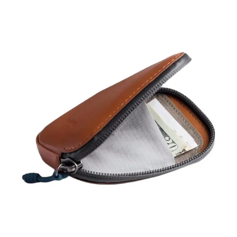 BELLROY Leather Card Holder Men's Chen Xuan Black/Maple Leaf Brown-5