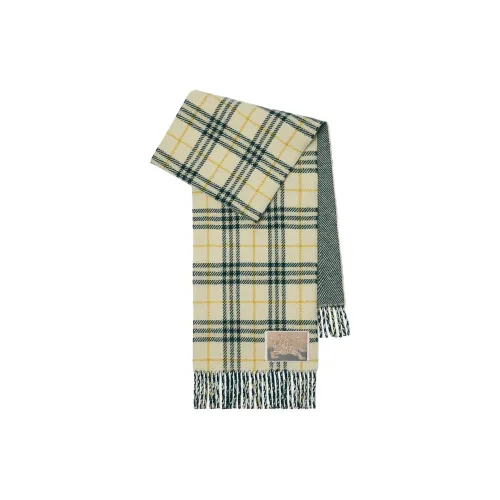 Burberry Checkered Fringed Edge Scarf