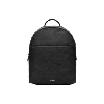 Ecco Cow Leather Backpack Medium Size Unisex Black