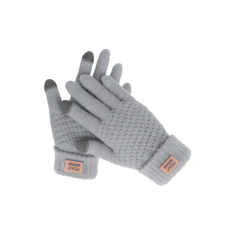 PEAK Acrylic Knit Gloves Unisex Multiple Colors-13