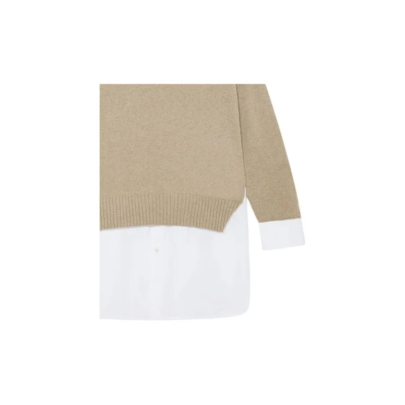 Stella McCartney FW24 Long Sleeved Dresses Women's Sandy Beige-7