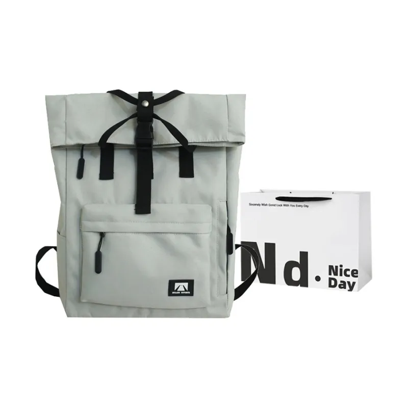 SWIMADE Oxford Backpack Regular Unisex Green/Red/Black/Gray-17