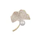 Gold White Bead (Ginkgo Leaf)