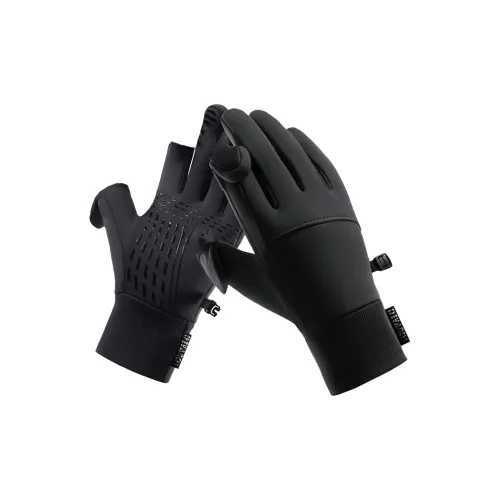 AAJF Polyester Silicone Conductive Fiber Fine And Warm Velvet Knit Gloves Unisex