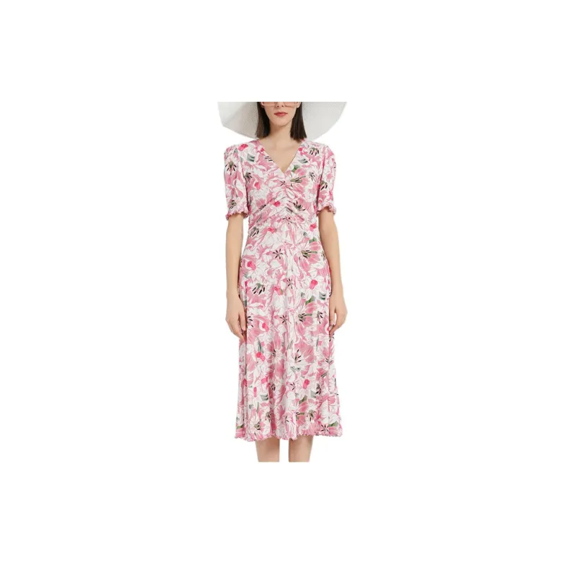 BESIONIA SS24 Short Sleeved Dresses Women's Pink-1