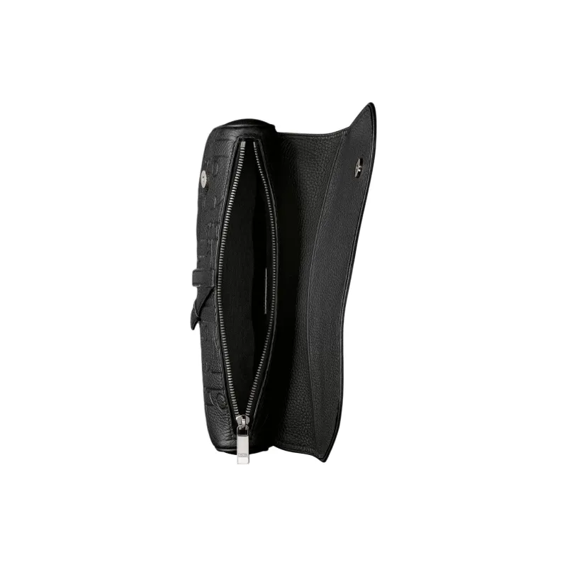 DIOR Calfskin Saddle Bag Crossbody Sling Bag Men's Black-3