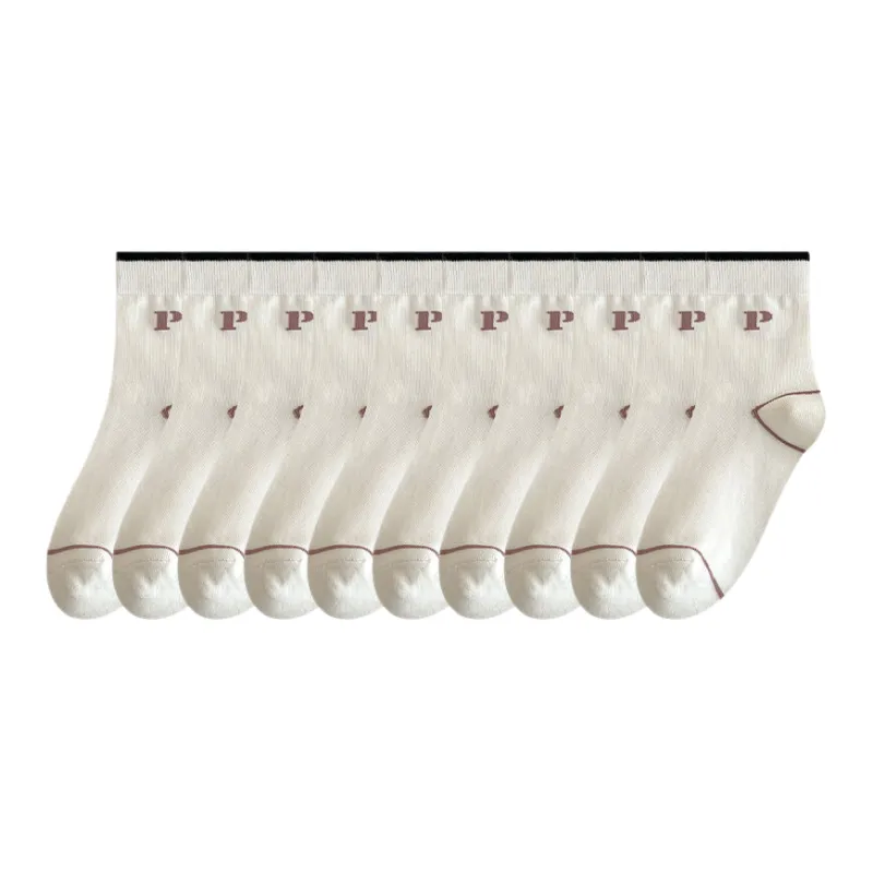 Lan Miao Mid Calf Socks Women's 10 Pack-7