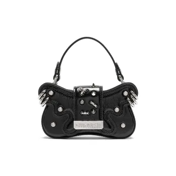 SUGARSU Cow Leather One Shoulder Handbag Mini Women's Black/Purple/Silver/White