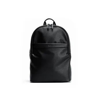 HLA PU Backpack Travel Laptop Bag Regular Unisex Black