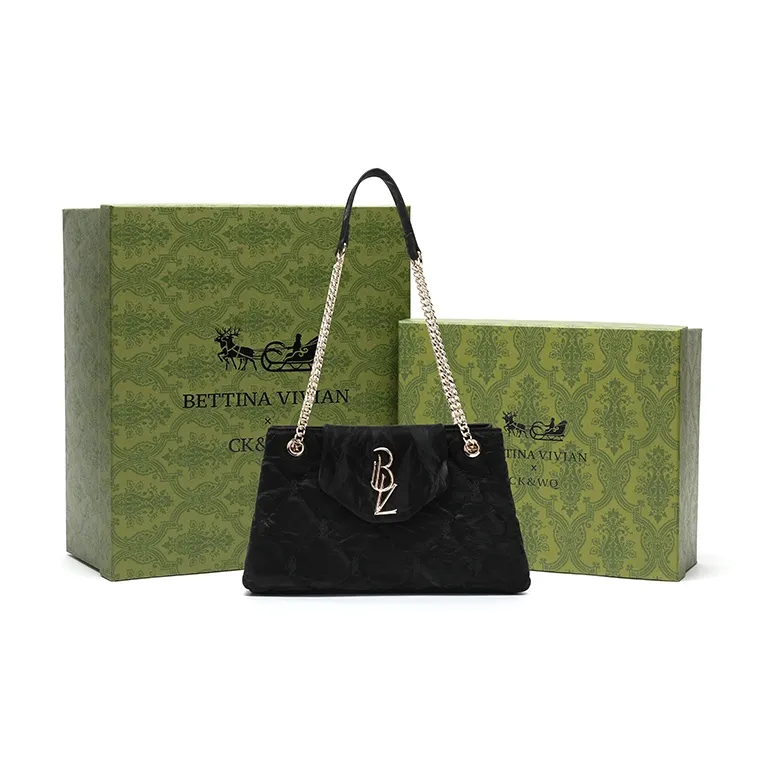 BETTINA VIVIAN PU Shoulder Bag, Crossbody Bag Regular Women's Black-0