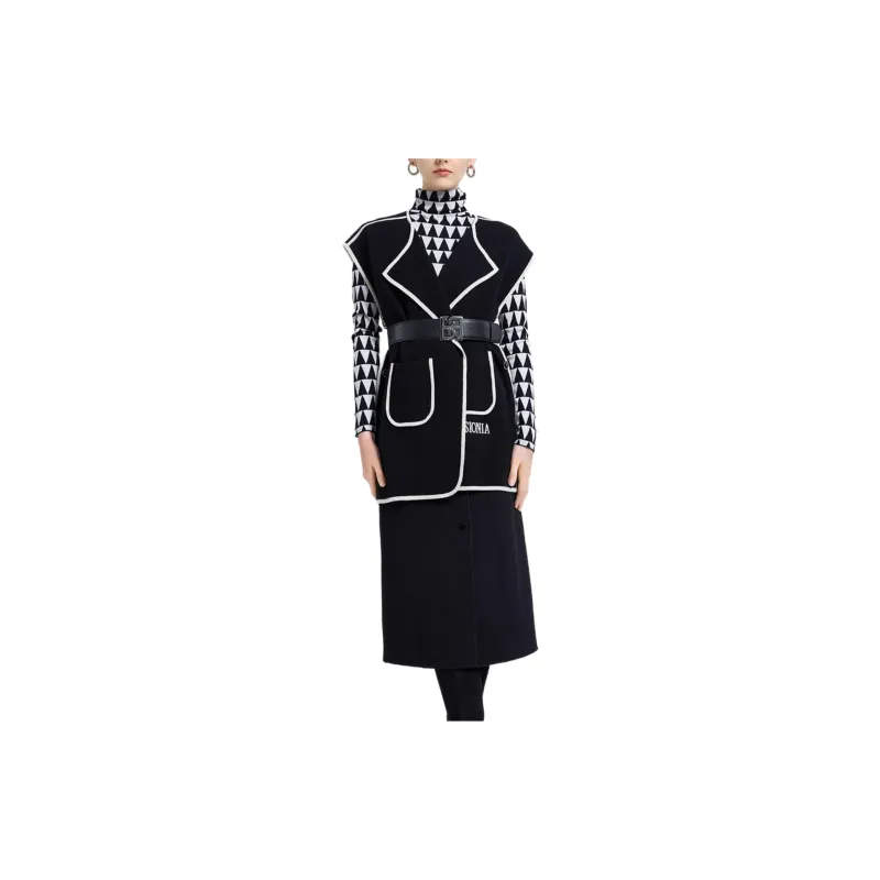 BESIONIA FW23 Sweater Women's Black White Plaid-2