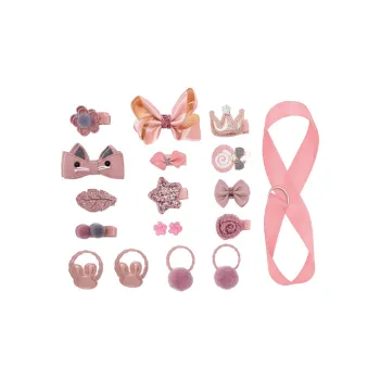 ROYALSASA Stretch Rubber Band, Faux Crystal, Alloy Accessories Hair Clips Kids'