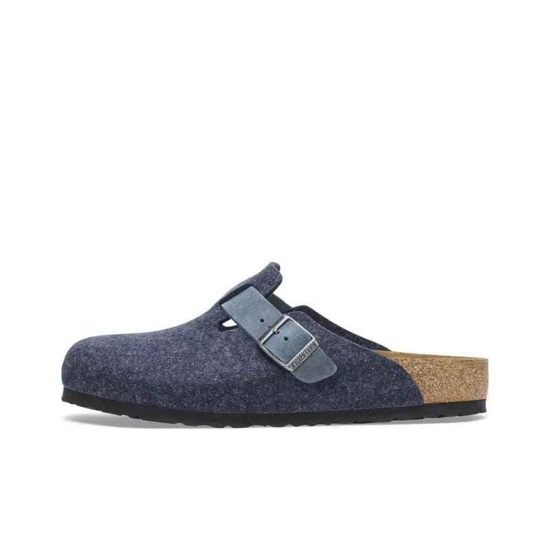 Birkenstock Boston EVA Abrasion-Resistant Wrap-toe Slippers Unisex Midnight Blue Narrow Fit-0