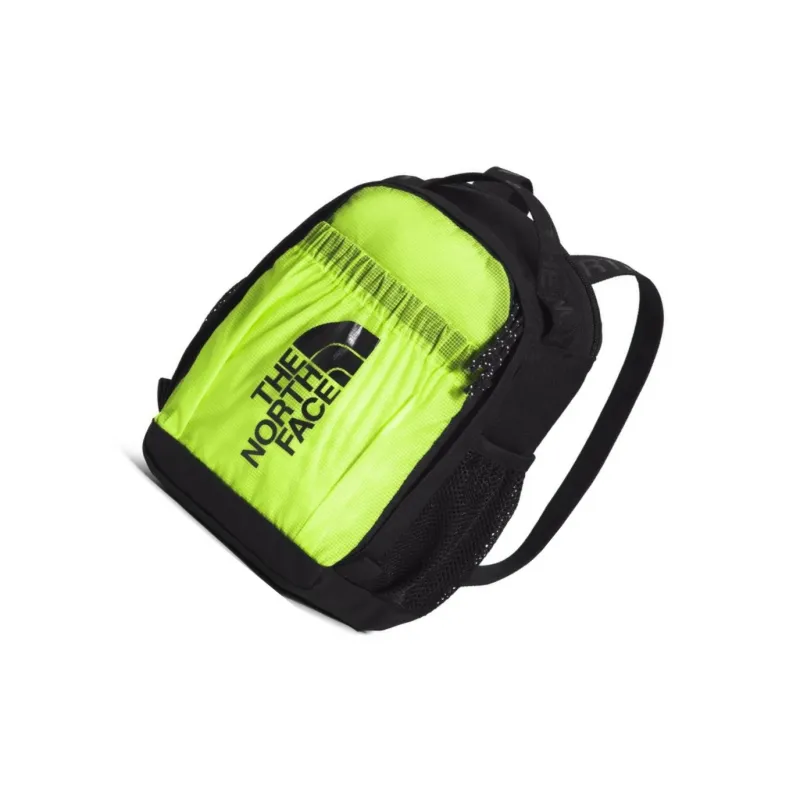 THE NORTH FACE Recycled Polyester Backpack Mini Unisex Black Neon Green-2