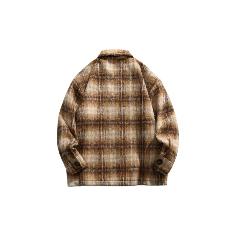 PEIMENG Jackets Coats Unisex Brown-1