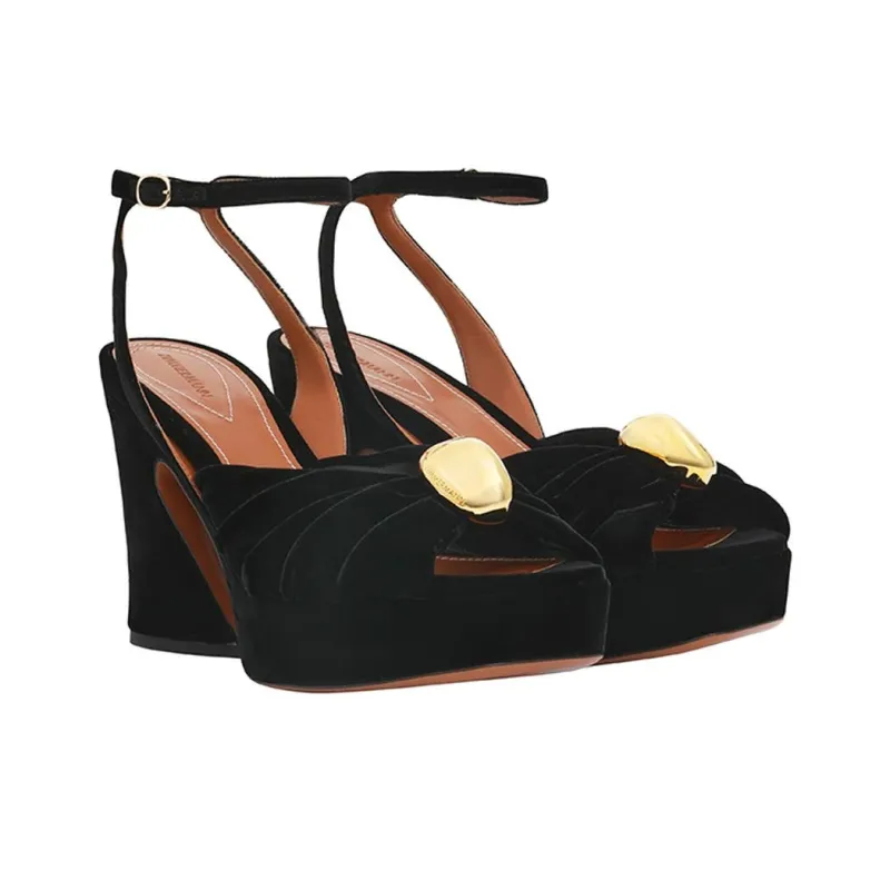 Zimmermann Gleam One Strap Sandals 12cm Women's Black-3