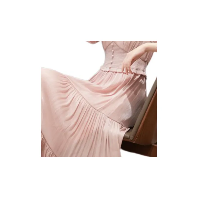 BESIONIA SS24 Long Sleeved Dress Women's Pink-4