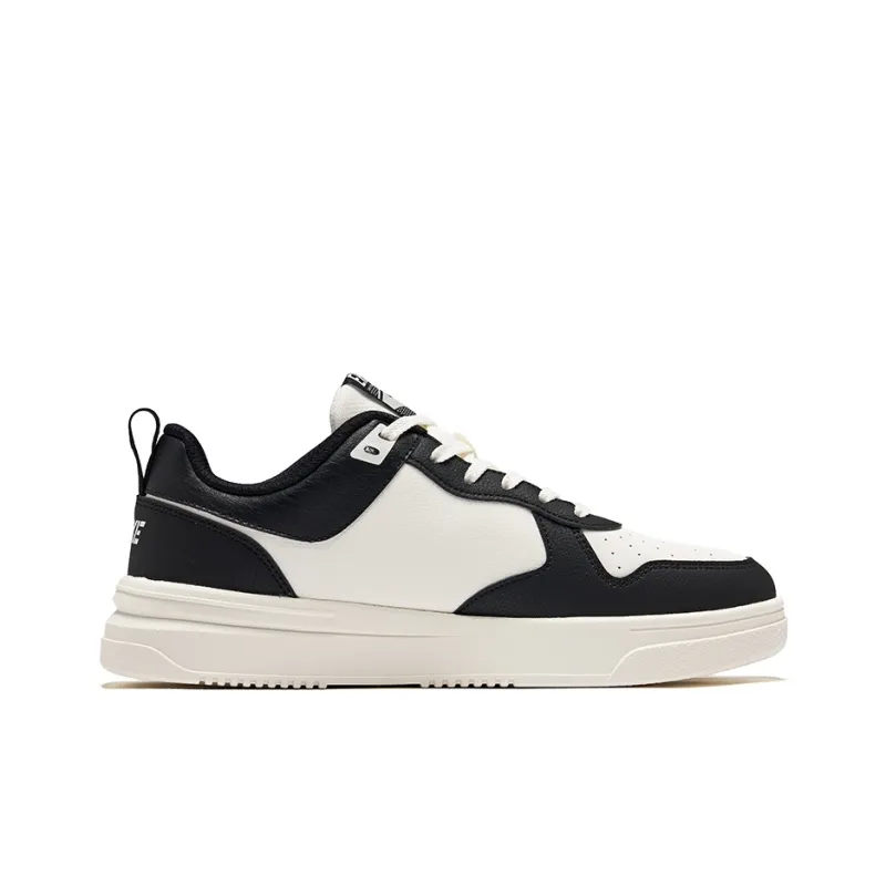 Erke Uninhibited Anti-Slip Wear-Resistant Low-Top Skateboard Shoes Men's Microcrystal White/Jet Black-1